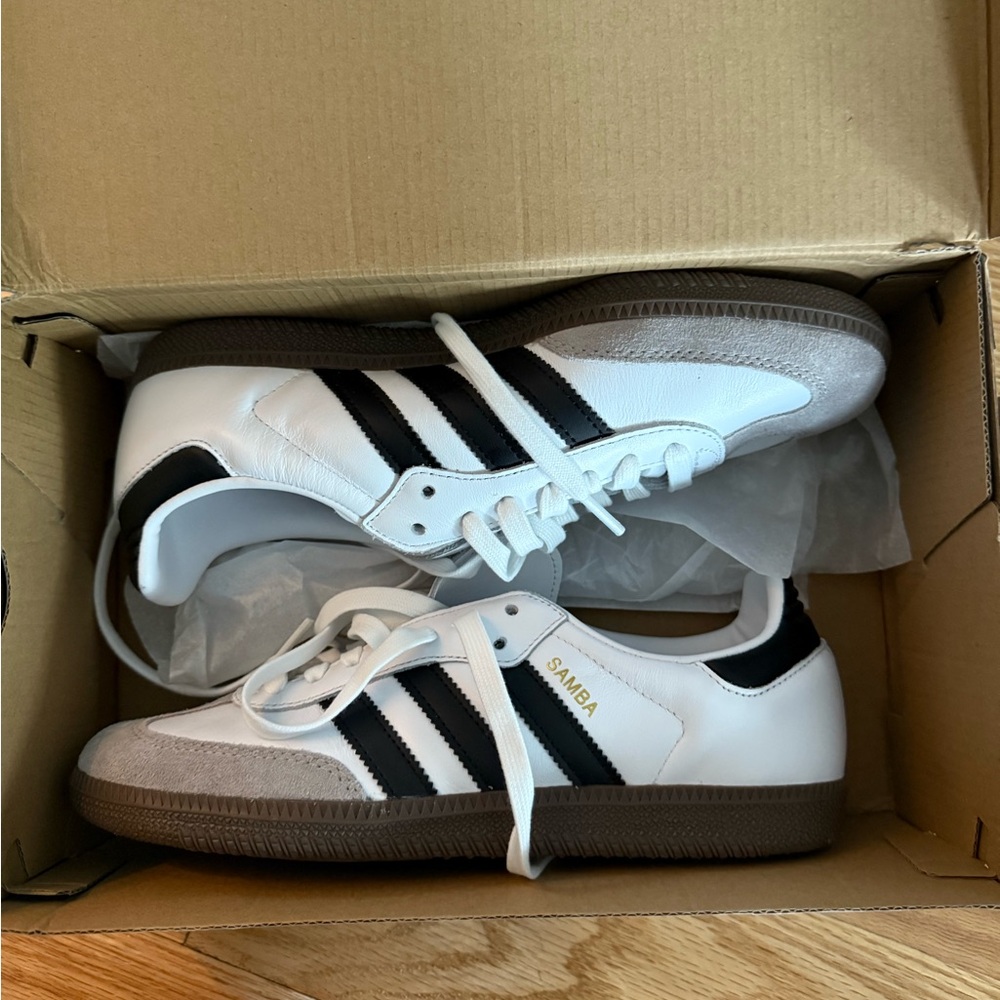 Adidas Samba OG White and Black Shoes
